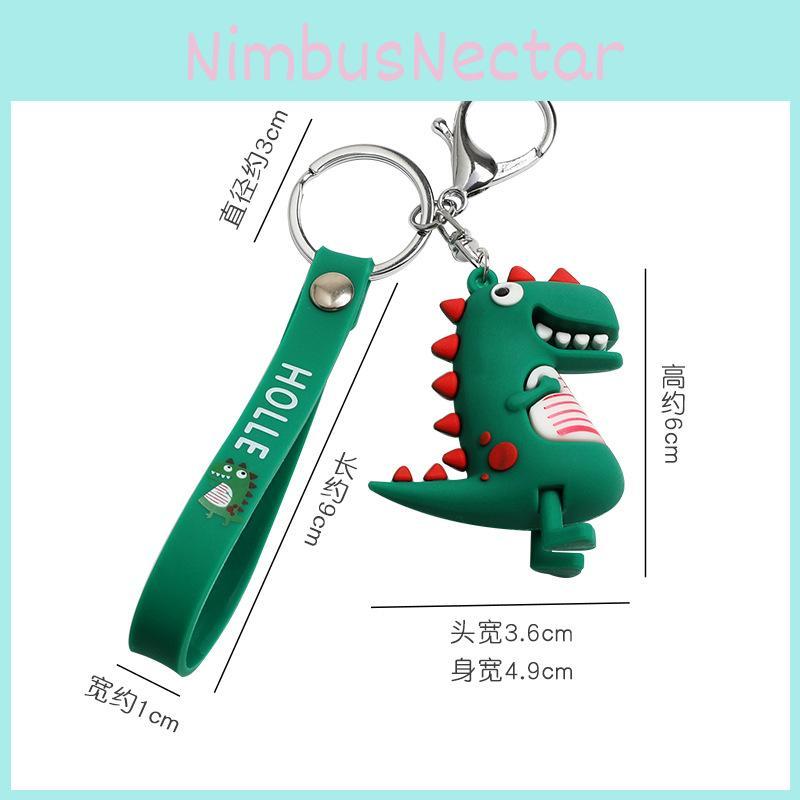 Creative Simple Dinosaur Keychain Rubber Bag Charm For Gifting