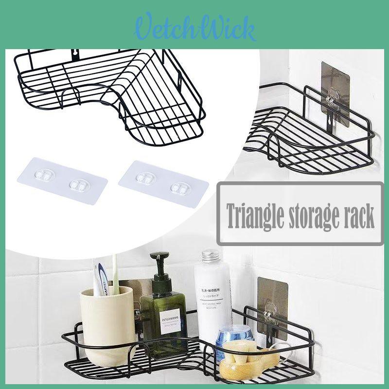 Stylish Non-perforated Corner Rack Toilet Tripod For Convenient Bathroom Storage