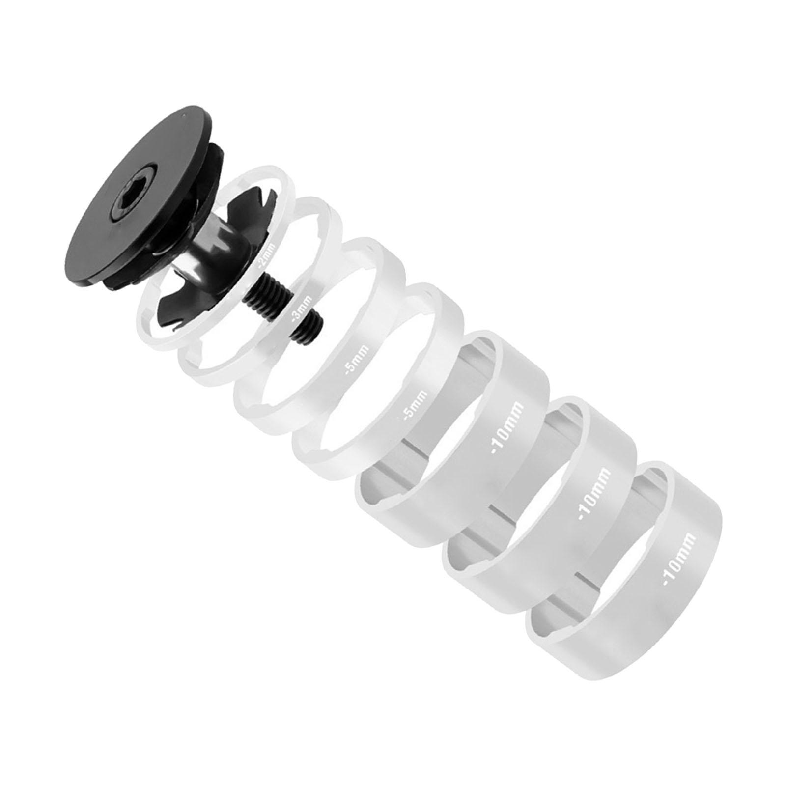 

Aluminum Alloy Bikes Headset Spacers Bicycles Front Fork Washer Bike Spacers Bike Headset Stem Washer for Mountain Bike срібний