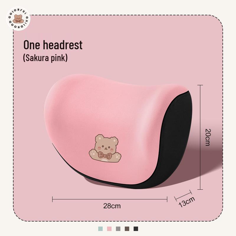 Cute Car Seat Neck and Lumbar Support Pillow
