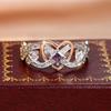 Jewelry Rose Princess diamond ring, European and American simple love-shaped zircon ring