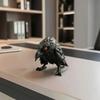 3D Printed Dark Crow Figurine, Spooky Raven Statue Sculpture, Realistic Miniature Bird Ornament for Halloween Home Office Decoration