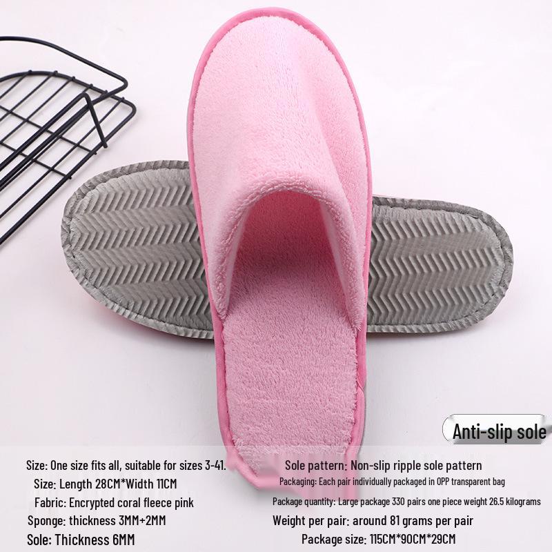 Disposable Non-slip Slippers for Hotels, B&Bs, and Beauty Salons