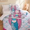 Home Textile Bed Three-Piece Set Simple Mermaid Digital Printing Quilt Pillowcase Bedding