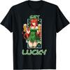 Anime Waifu Girl Irish Charm - St. Paddy's Day T-Shirt