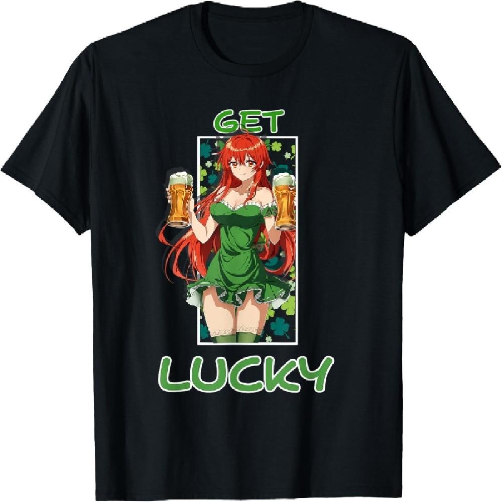 Anime Waifu Girl Irish Charm - St. Paddy s Day T-Shirt S