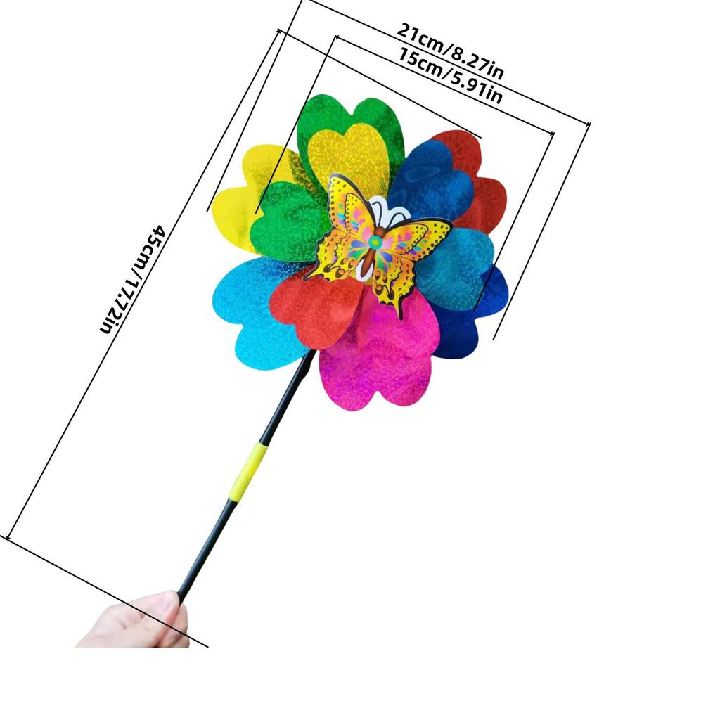 Colorful Polka Dot & Stripe Sequin Pinwheel Toy for Kids - Outdoor Fun