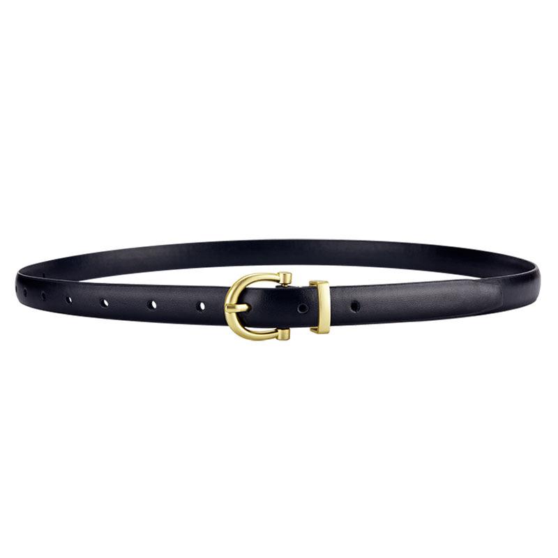 Women's Fashion Leather Belt - Slim, Versatile Pin Buckle for Jeans