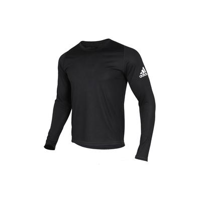 Entrenamiento Fitness Casual Deportes Cuello Redondo Logo Camiseta de Gimnasio Hombre tops Negro DQ2846
