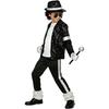 Kids Boy Michael Jackson Cosplay Black Suit Dance Disco Halloween Fancy Dress Up 80s Pop King Costume for Top Pants