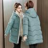 Winterjacke Damen Parka Mantel Neuer Langer Mantel Daunen Schneebekleidung Oberbekleidung Damen Mit Kapuze Wasserdichter Wattierter Puffer Parka