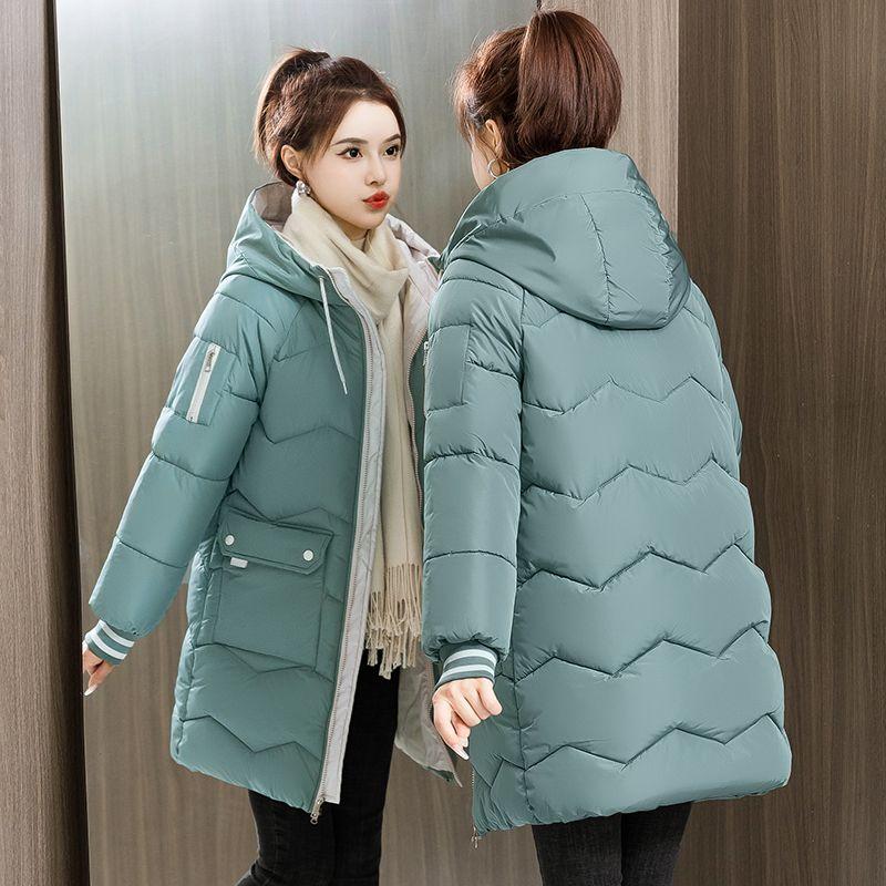 Winterjacke Damen Parka Mantel Neuer Langer Mantel Daunen Schneebekleidung Oberbekleidung Damen Mit Kapuze Wasserdichter Wattierter Puffer Parka