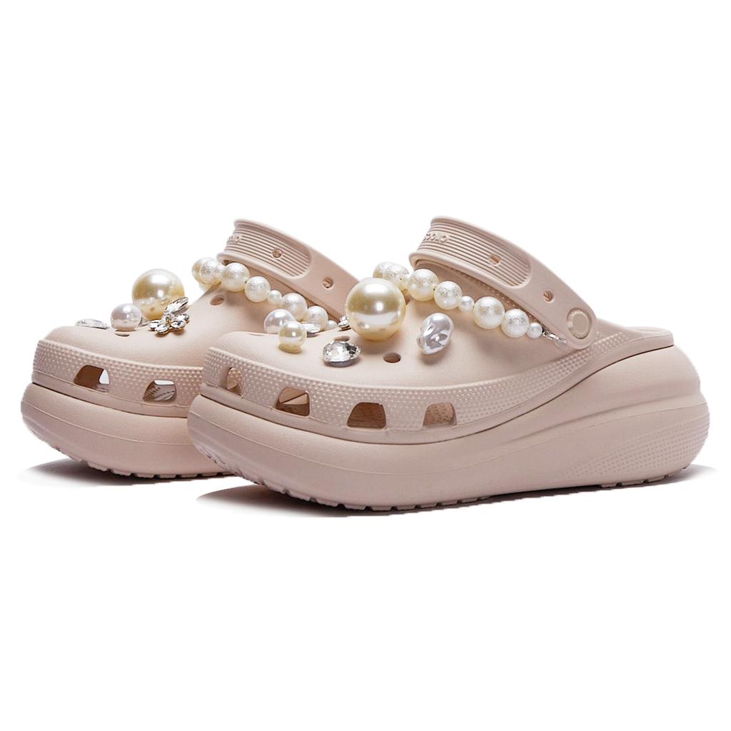 Crocs Bubble Jellyfish Pink Bead Bubble EVA Sweet and Cute Personality Hole Shoes Unisex Pink