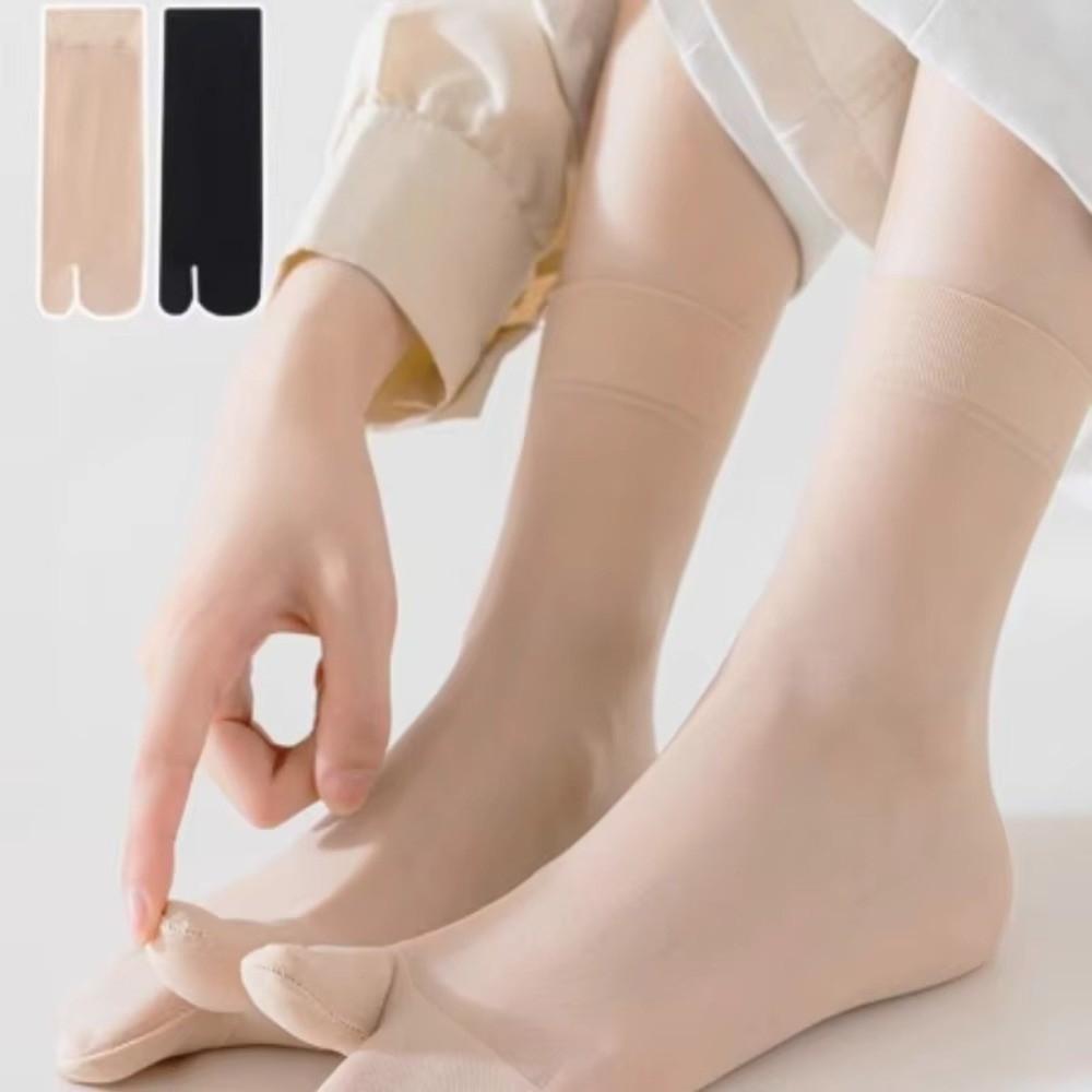 Breathable Mid Tube Socks Ultra Thin Compression Socks Fashion Tabi Silk Socks Summer