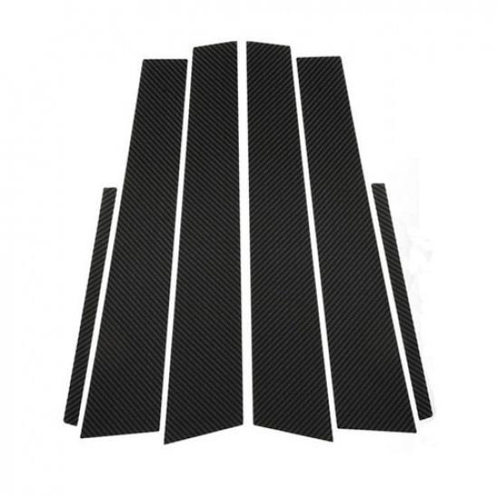 6pc Black Pillar Posts Set Door Trim Piano Cover Kit For Dodge Charger 2011-