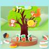 Wooden Educational Toy For Kids With Animal And Fruit Felt Stickers For Early Learning