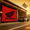 Motorcycle For HONDA Flag 120g Polyester Sublimation Print Durable Hanging Banner Home Decor Gift BO8