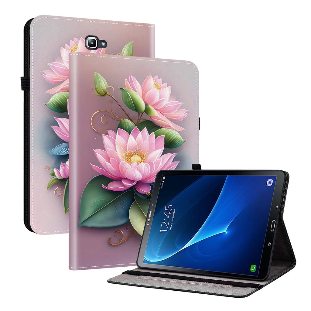 PU Leather Tablet Case for Samsung Galaxy Tab A 10.1 (2016)-11 Styles! Durable,with 2 Stand Slots,Pencil Holder & Card Slots,Flexible TPU Back Cover
