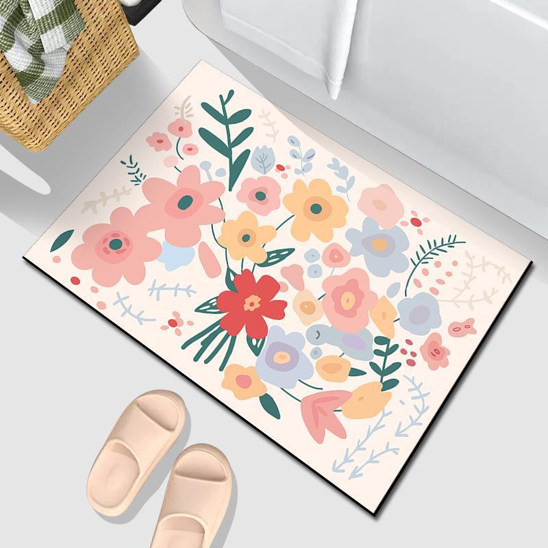 

Ванная комната Туалет Входная дверь Впитывающий коврик Диатомовая грязь Быстросохнущий мягкий коврик для ног Нескользящий туалет Коврик для туалета 40 * 60Cm [Crystal Fleece]