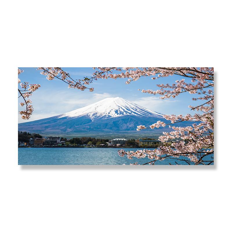 Obraz na plátně Mount Fuji Nástěnné umění Cherry Blossoms in Japan Plakáty a obrazy Krajina Květinové obrazy pro výzdobu obývacího pokoje