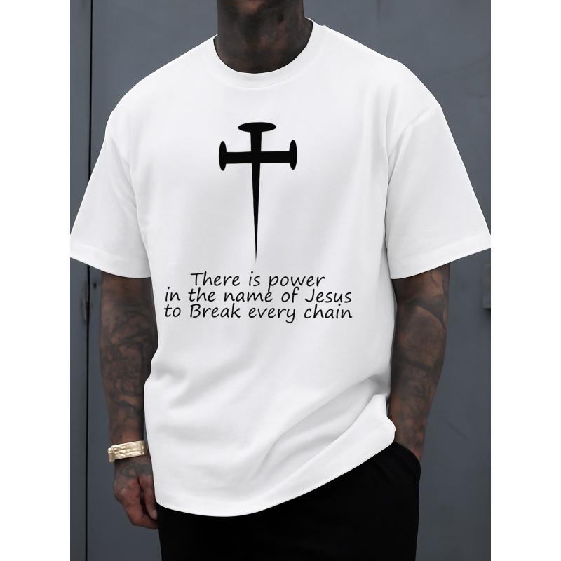 

Мужская футболка с графическим принтом Power Chains | Высококачественная, недорогая, белая, с круглым вырезом, классический крой, короткий рукав, для ношения в любое время года S белый