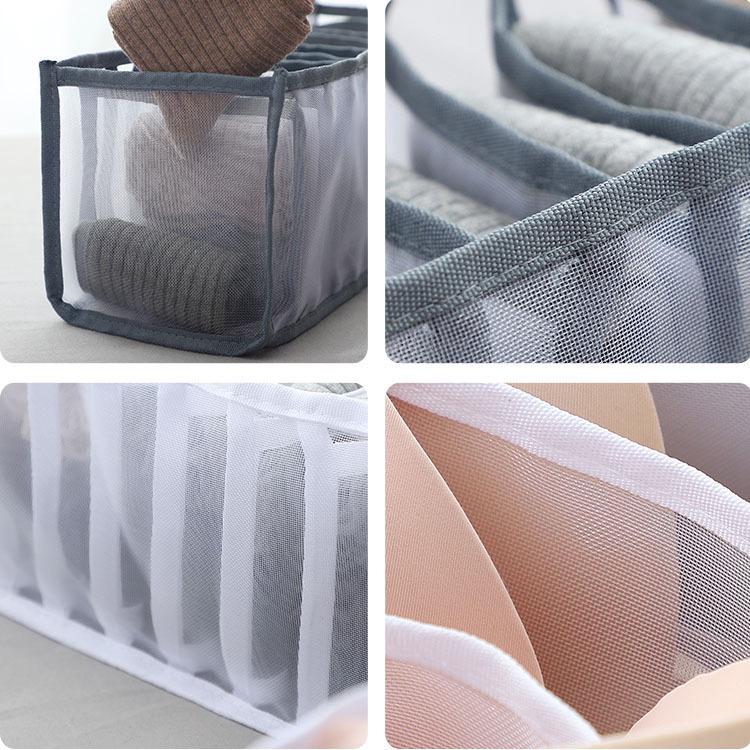 Nylon Breathable Underwear & Sock Storage Box for Home Drawers