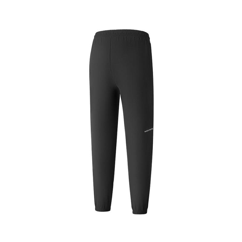 Skechers Comfortable Solid Color Mid-Rise Cooling Knit Sports Pants Women Bottoms Carbon-Black P225W266-0018