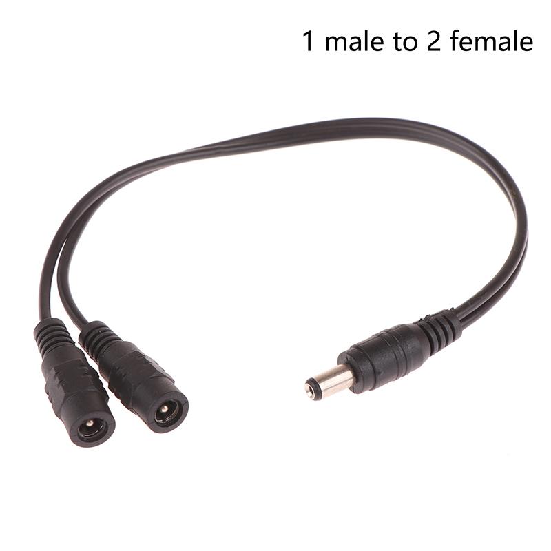 Dc 12V 1 Female To 2 Male Power Split Splitter Cable For Cctv Camera Security Dvr Accessories Led Light Strip