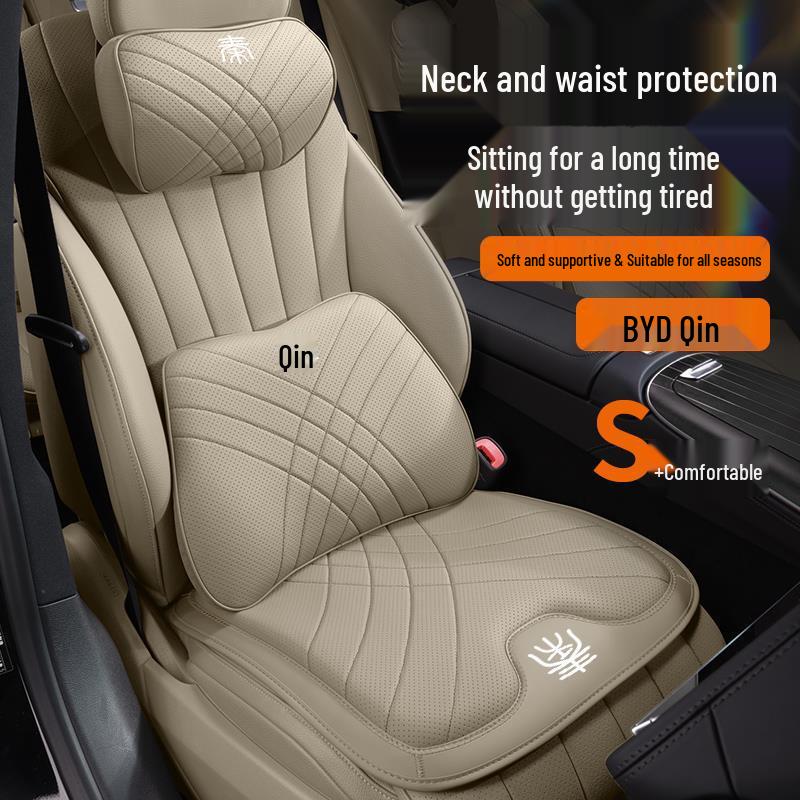 BYD Qin L Car Neck & Lumbar Support Pillow Set for EV Sports Seats