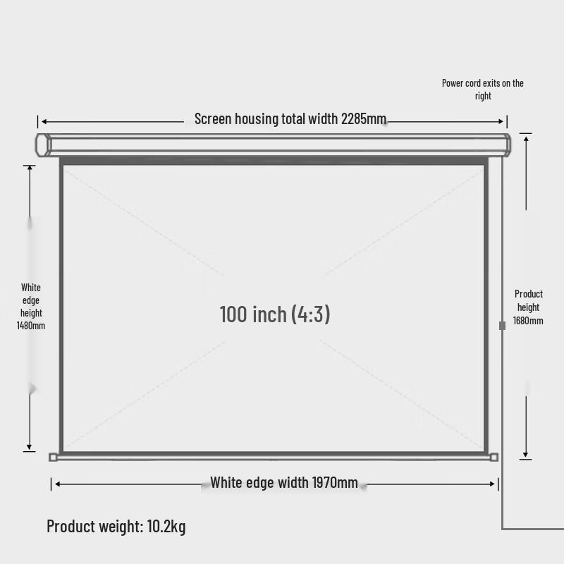 Deli Electric Projector Screen