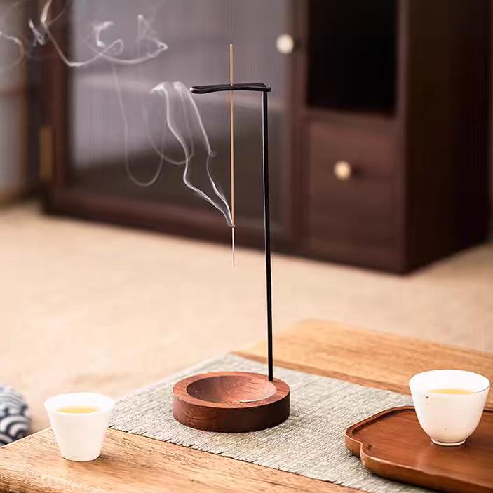 Elegant Chinese Style Incense Holder for Hanging Sticks - Creative Indoor Sandalwood Burner Ornament