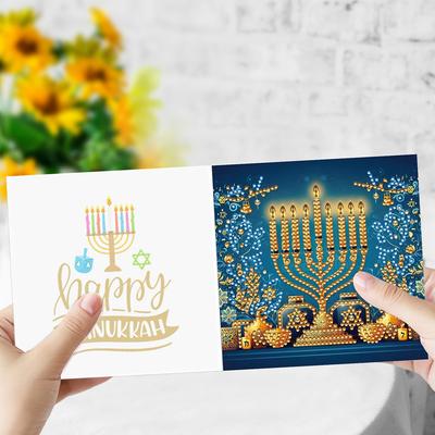 6pcs DIY Diamond Painting Greeting Card Set Diamond Art Greeting Cards Diamond Art Handmade Cards for Festivals and Celebrations