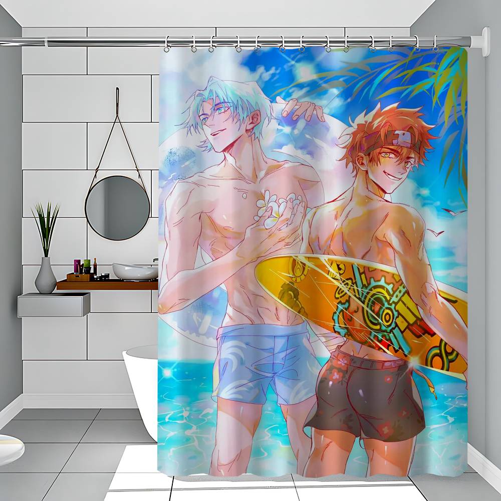 

B-Boy S-Sk8 The Infinity Bathroom Shower Curtain Shielding Partition Shower Curtain Quick Dry Scrubable Light Opaque Bath 90x180 cm