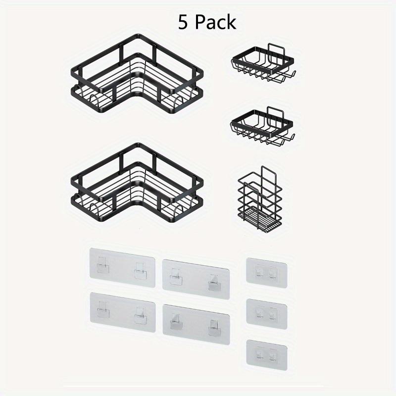 5/3 Racks 1pc Kitchen&Bathroom Organizer Storage Drain Rack, No punching required,large capacity Space-Efficient home Corner Rack.