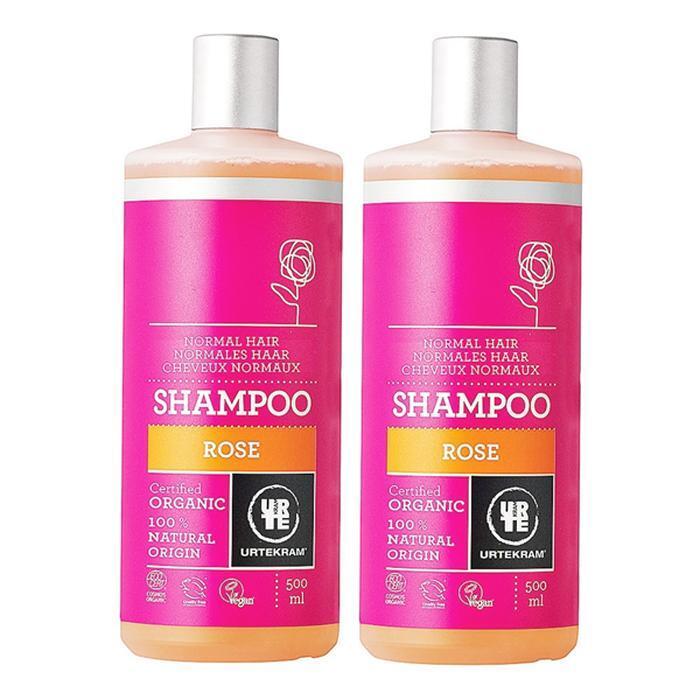 URTEKRAM Rose Shampoo 500ml x 2 Oily, Mildly Acidic, Men and Women (25468917)