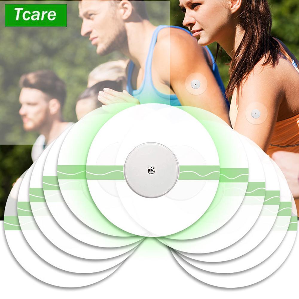 Tcare 10Pcs Universal Sensor Patches Breathable Waterproof Adhesive Clear No Glue Center For All Devices
