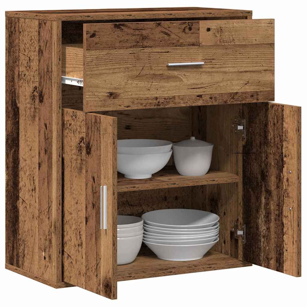 Sideboard with Drawers Reclaimed Wood Look 60 x 31 x 70 cm Engineered Wood