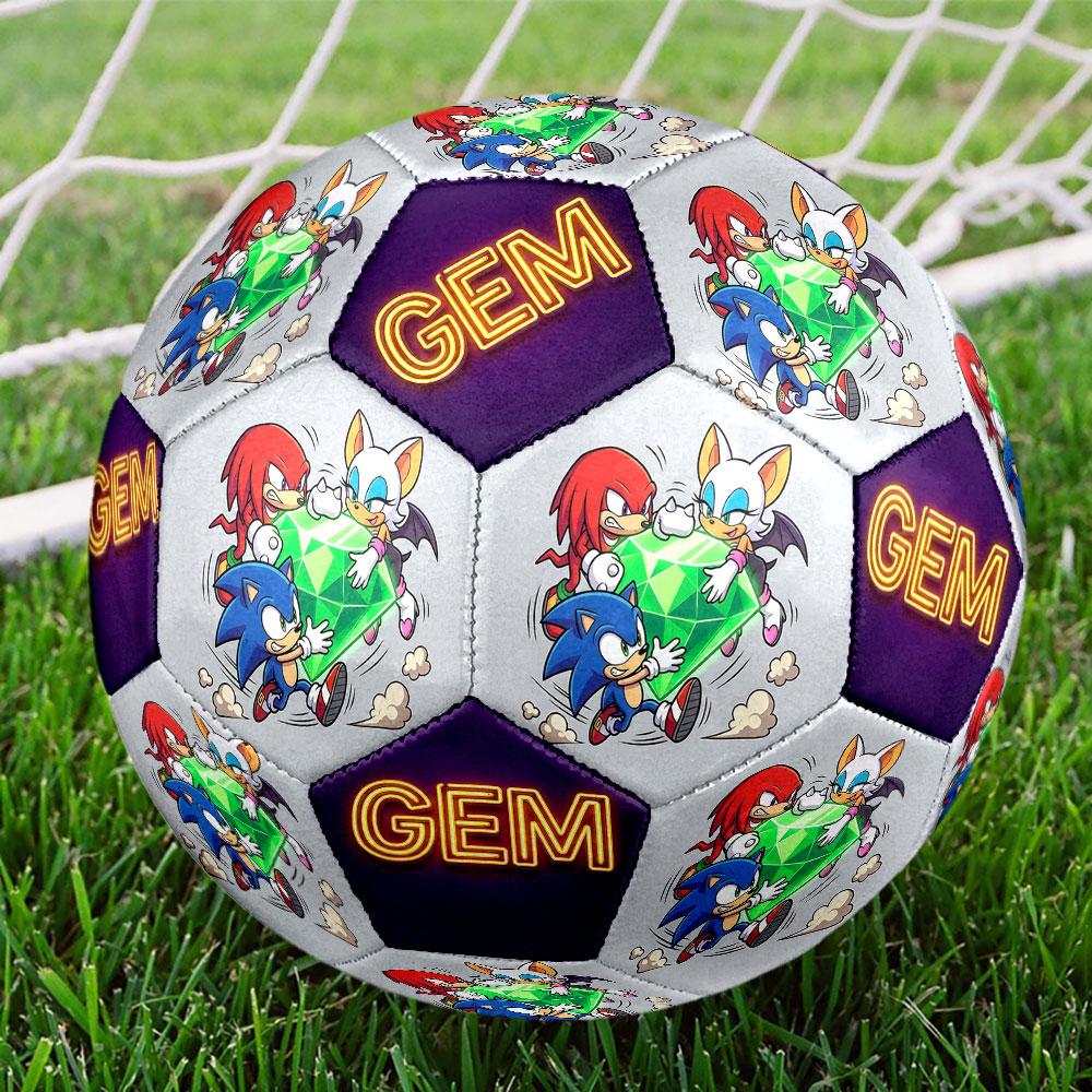 1pc Sonic the Hedgehog Soccer Ball Size 5 Indoor Soccer Ball Fashion Colorful Backyard Game - Great For Sports Fans Gift HE56