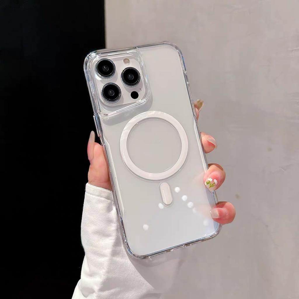 Applicable To Apple 11Promax Mobile Phone Case Armor Small Waist Magnetic Suction iPhone11 High Transparency Anti-drop 11 Protective Case