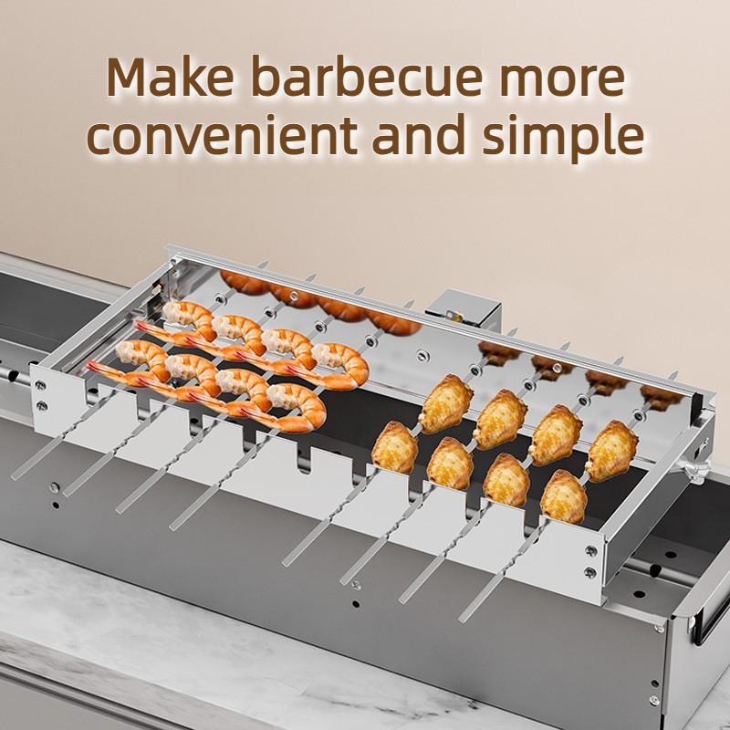 5V AC/DC Fully Automatic Barbecue Flipping Rack Width Adjustable Rolling Skewer Grill Automatic Rotating Barbecue Grill