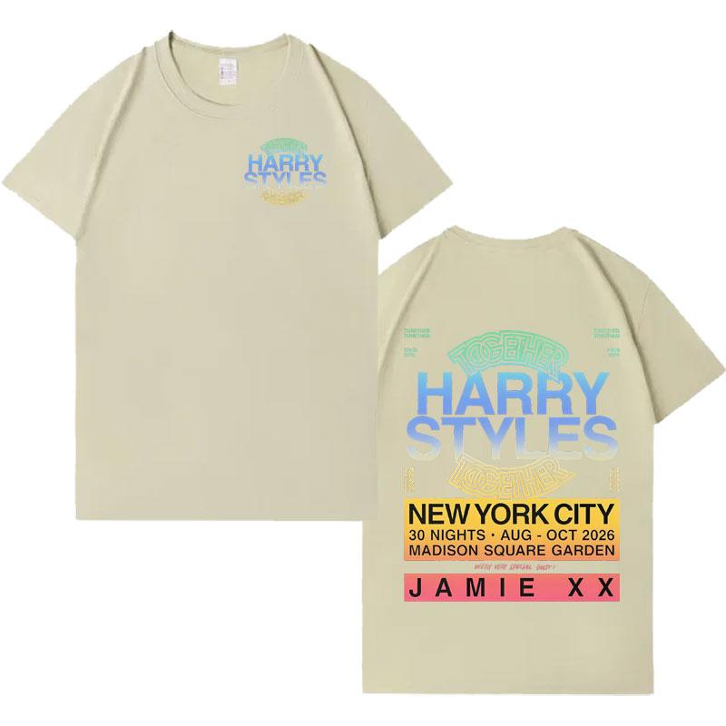 Singer HarryStyle Trendy Album Together Tour Tshirts Aesthetic Pop T Shirt Mens Women Harajuku Loose Oversized Casual T Shrits
