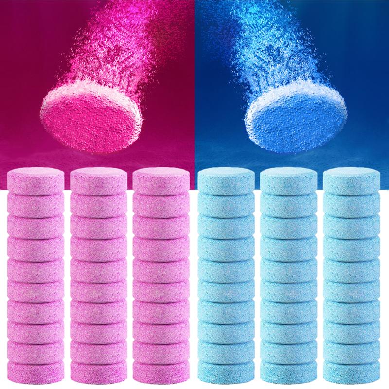 30/50Pcs Car Solid Cleaner Windscreen Cleaner Wiper Effervescent Tablets Auto Glass Water Toilet Cleaning Car Accessories