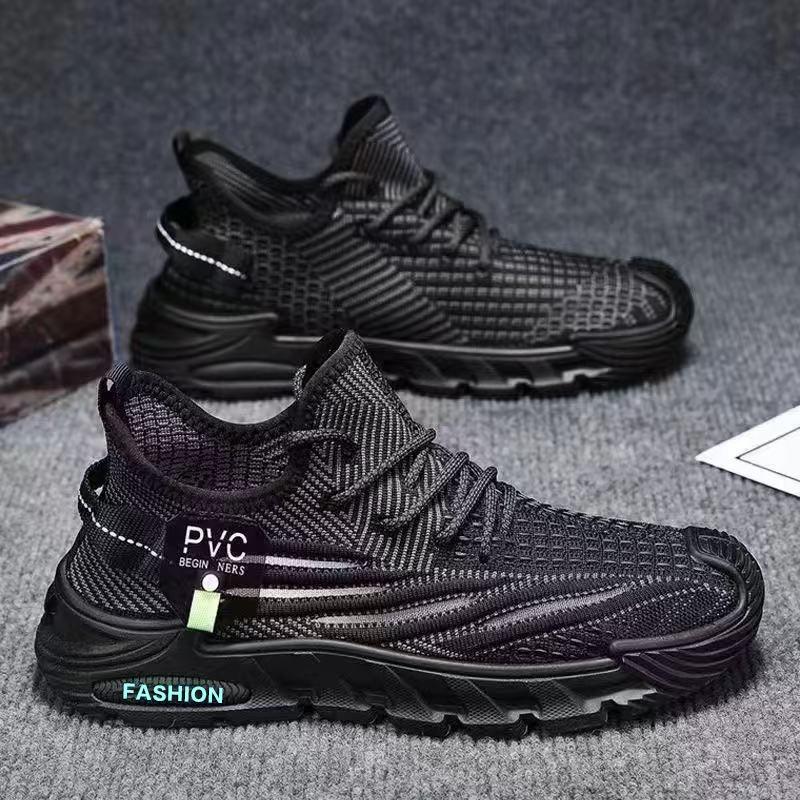 Men's Shoes Summer Thin Breathable Versatile Mesh Flying Woven Mesh Shoes Running Lightweight Soft Sole Versatile Sports and Leisure Trendy Shoes