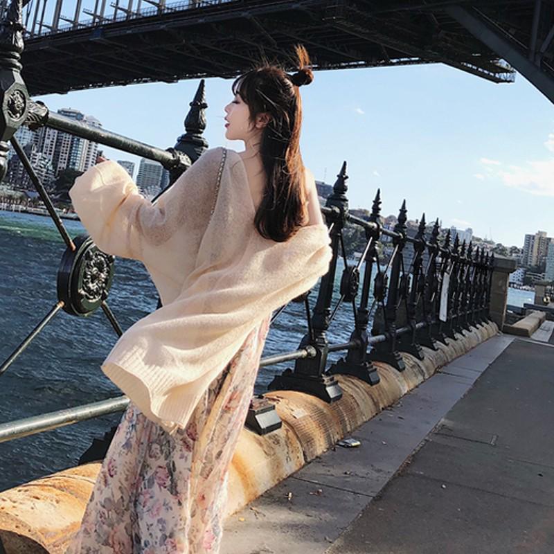 2025 Chic Loose Knit Cardigan: Women's Mid-Length, Lightweight, Sun-Protective Summer Wear
