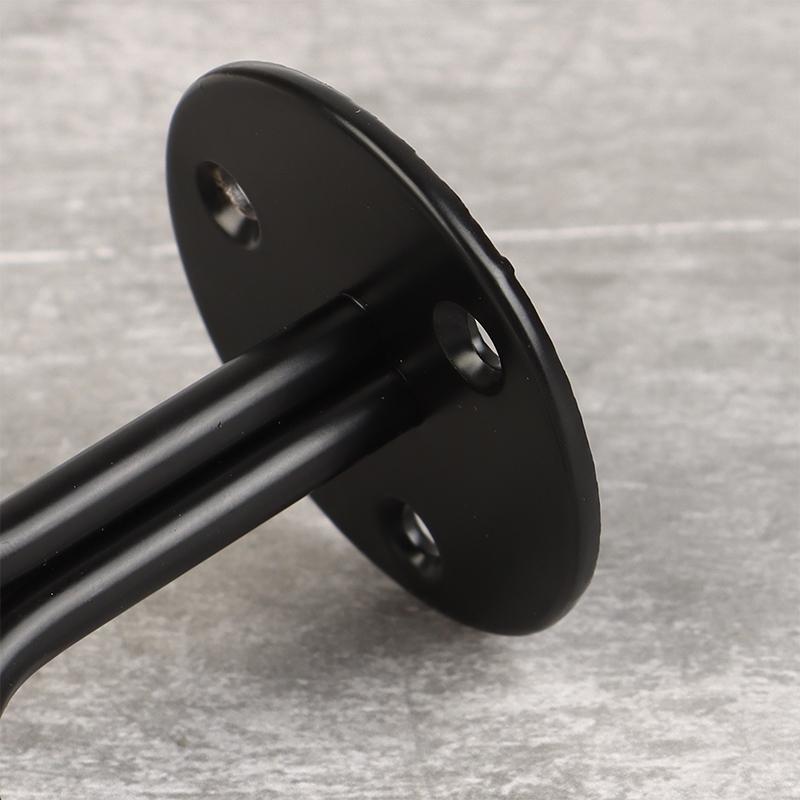 4Pcs Black Stainless Steel Top Hook Wall Bag Ceiling Fan Lamp Roof Fan U-Shaped Hooks