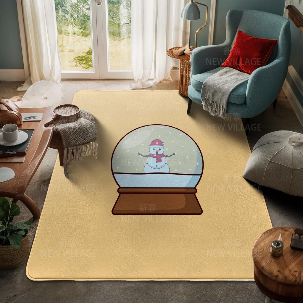 House Entrance Carpet Home Door Mat Living Room Bath Foot Bathroom Non-slip Water Absorption Rugs Bath Merry Christmas Winter