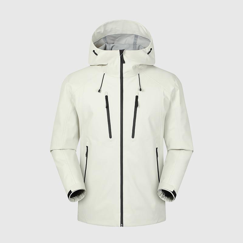 National Standard First-class Jacket Men's and Women's Outdoor Functional Waterproof Jacket Couple Spring and Autumn Windproof Hooded Jacket