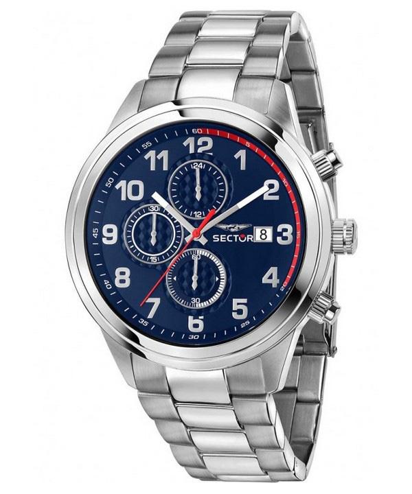 

Часы мужские Sector 670 Chronograph из нержавеющей стали, синий циферблат, кварцевые R3273740003