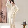 Women's Long Sleeve Cotton Pajamas: Chinese-Style, Loose-Fit, Printed Cardigan Set for Spring and Autumn