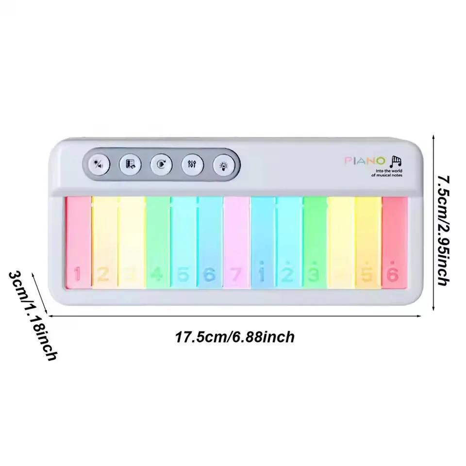 

Electronic Piano Toy Electronic Children Keyboard Touch Screen Light Piano Toy Portable Musical Instruments Instructive Playthings Present белый
